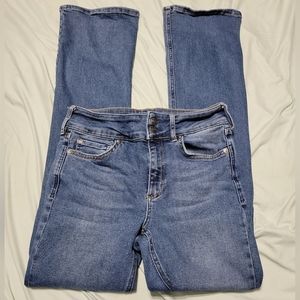 Free People We The Free High Rise Slim Bootcut Jeans, Medium Wash, Sz 28, EUC!